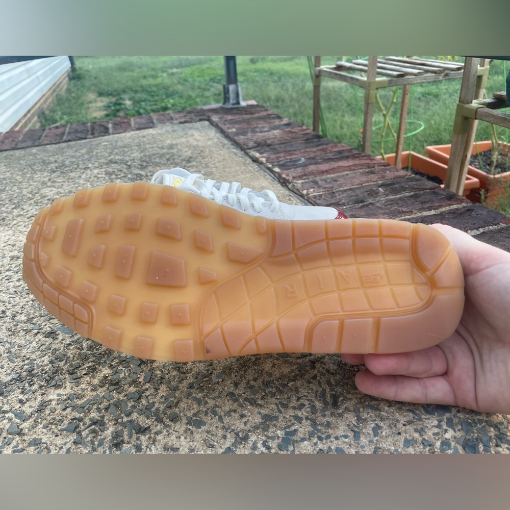 Women’s Nike Air Max 1 LX Sail Team Red Sneakers - Picture 7 of 11